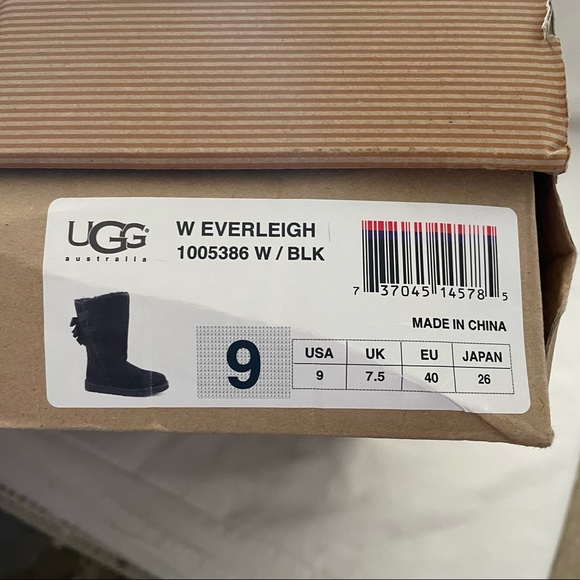 Ugg Everleigh 1005386 Tall Sheepskin Boots w/ Bows NEW - Picture 5 of 8